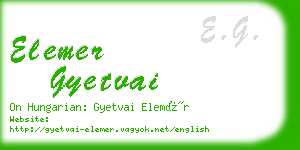 elemer gyetvai business card